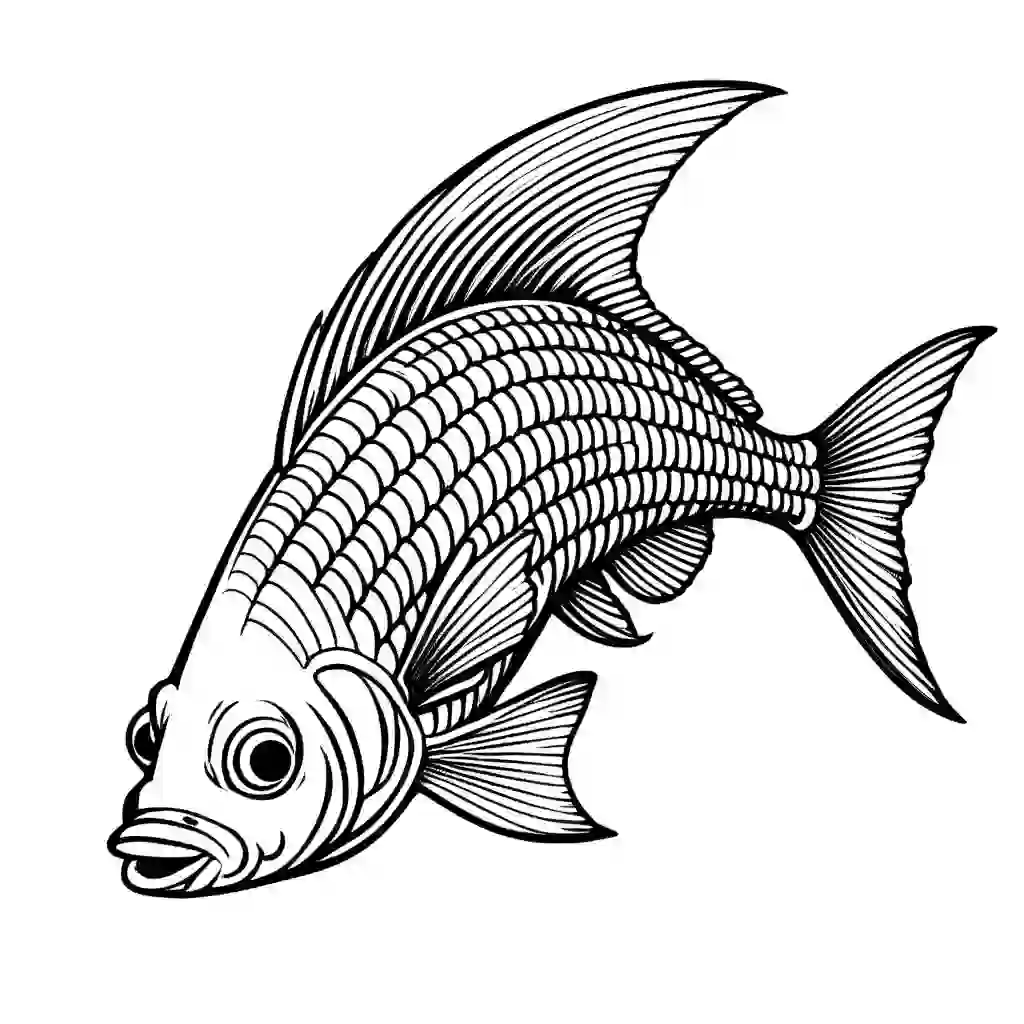 Flying fish coloring pages